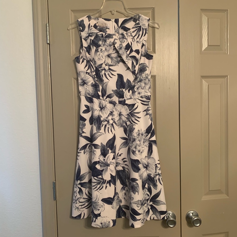 Dress Barn | Floral blue and white dress